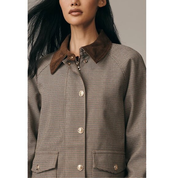 NWT!  Classic English Quilted Plaid Barn Jacket - Picture 3 of 16